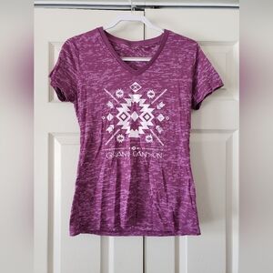 Grand Canyon Purple Printed Short Sleeve T Shirt Size M
